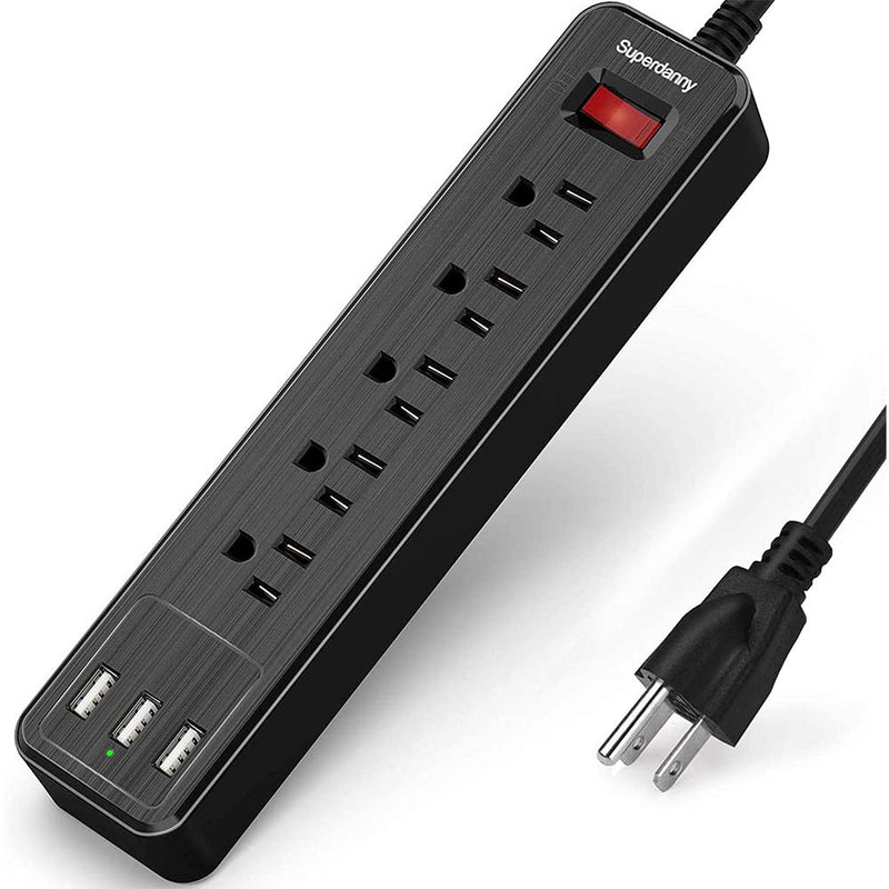 SUPERDANNY Power Strip, Surge Protector Extension Cord, Mountable Charging Station