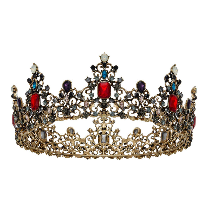 SWEETV Jeweled Baroque Queen Crown-Rhinestone Wedding Tiaras and Crowns