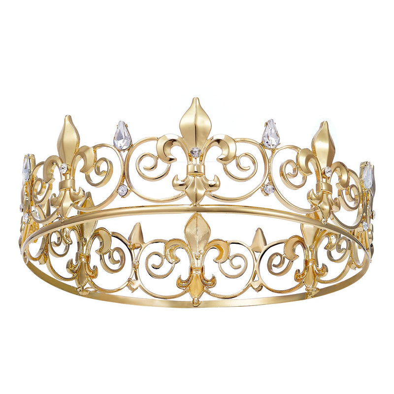 SWEETV Royal King Crown-Metal Prince Crowns and Tiaras,  Medieval Costume Accessories