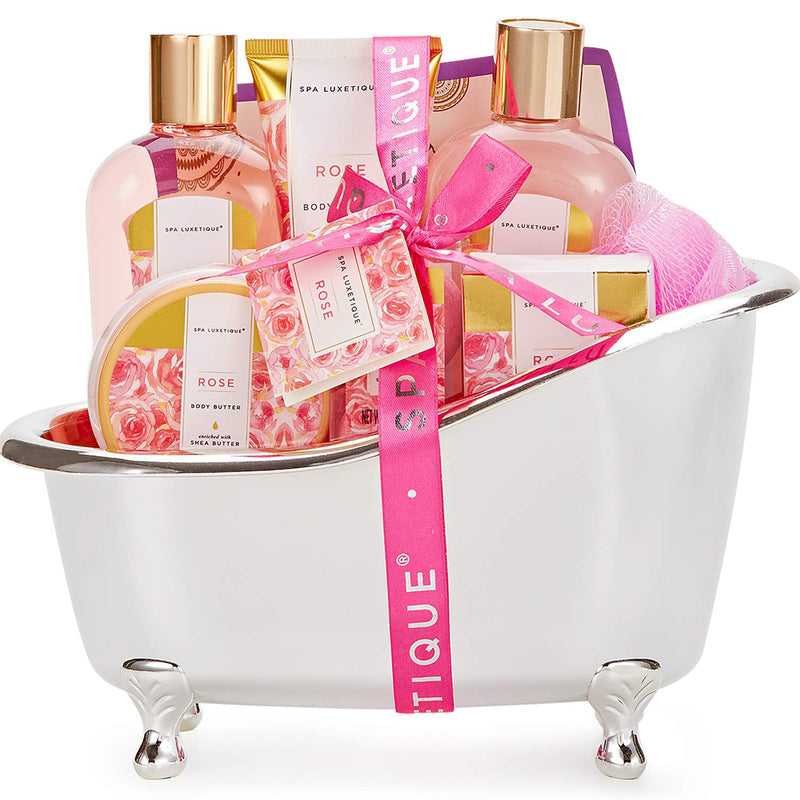 Spa Luxetique Rose Spa Gifts for Women, 8pcs