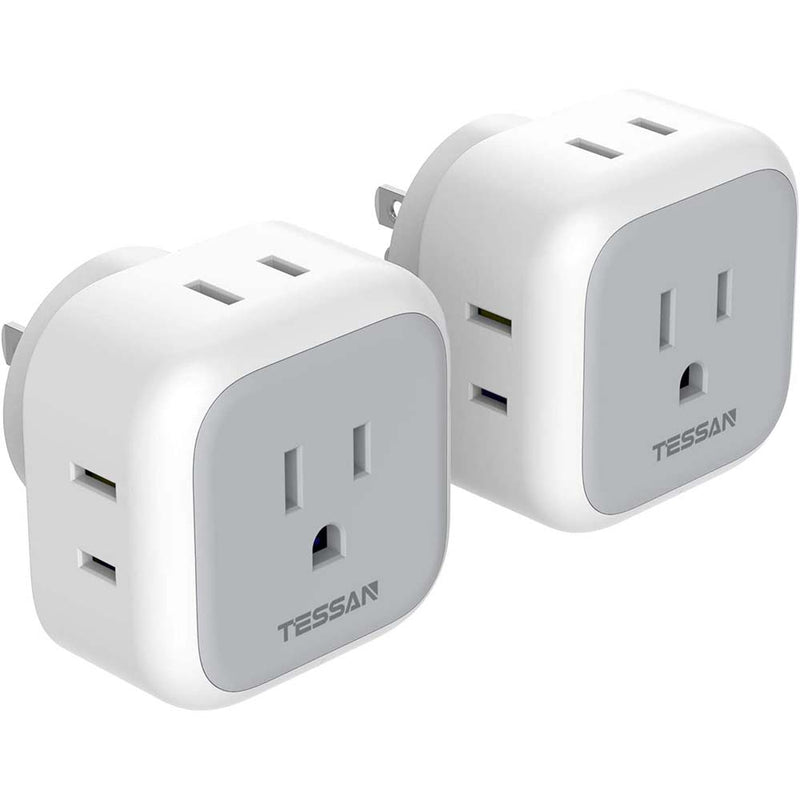 TESSAN Multi Plug Outlet Extender, Multiple Outlet Splitter Box, Wall Tap Power Expander Adapter