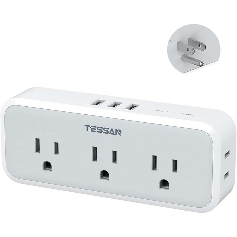 TESSAN Multi Plug Outlet Splitter, Outlet Extender Surge Protector Wall Charger, Multiple Plug Expander