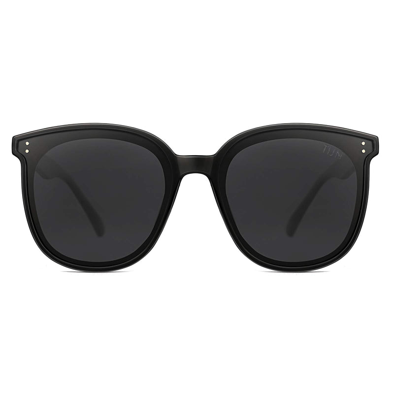 TIJN Oversized Polarized Sunglasses Round Trendy Large Sun Glasses UV Protection