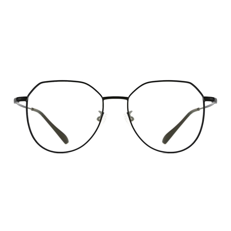 TIJN Stylish Blue Light Glasses Irregular Metal Frame Non-prescription Round Screen Glasses Anti Eyestrain