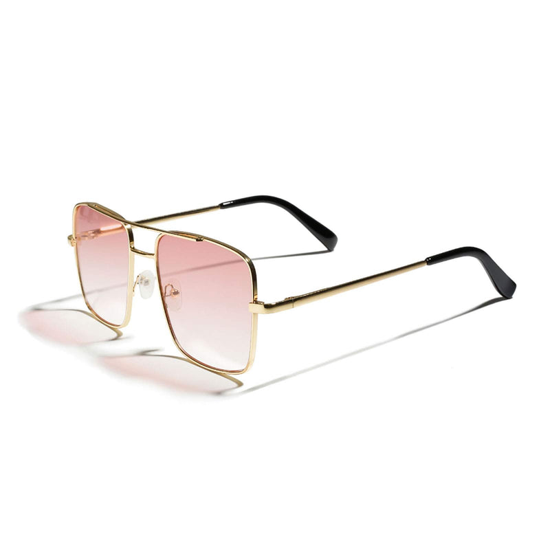 TIJN Sunglasses for Women Men Pink Sunglasses with UV400 Protection Trendy Tinted Oversized Glasses