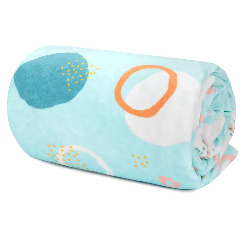 TILLYOU Minky Baby Blanket , Sensory Bedding Blanket with Dotted Backing, Fleece Plush Blanket for Nursery Crib