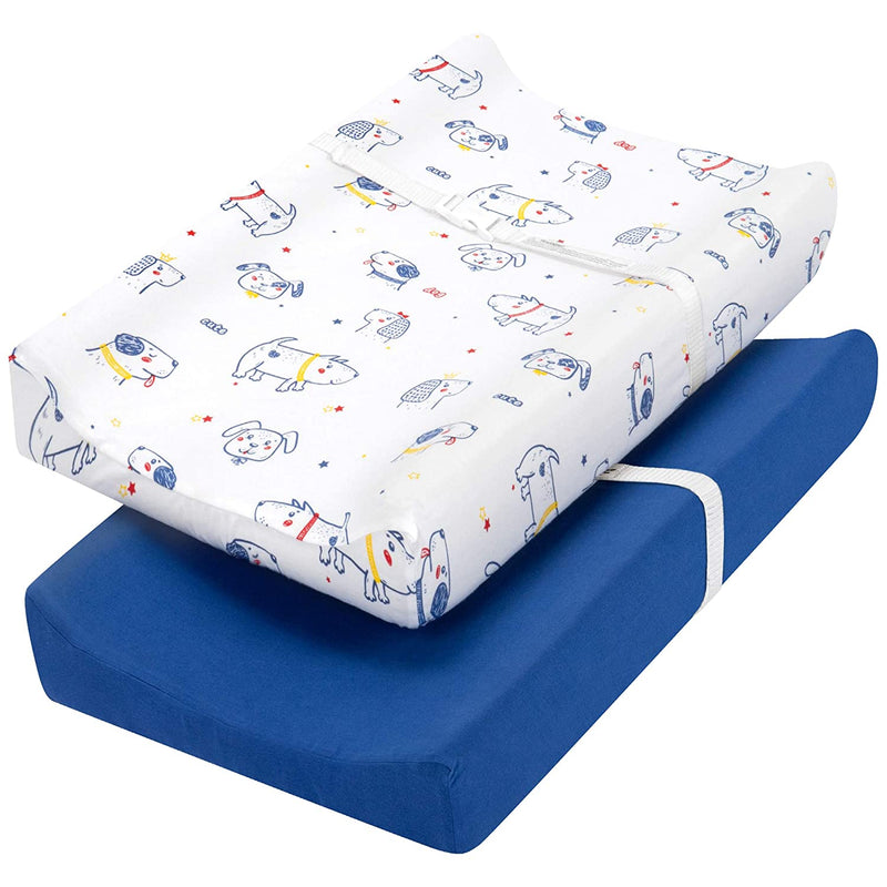 TILLYOU Jersey Cotton Changing Pad Covers- Ultra Soft Cozy Diaper Change Table Sheets