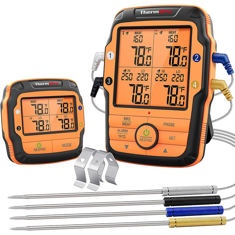 ThermoPro TP27 500FT Long Range Wireless Meat Thermometer with 4 Probes