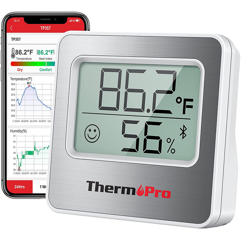 ThermoPro TP357 Hygrometer with Remote Temperature and Humidity Monitor&Smart APP