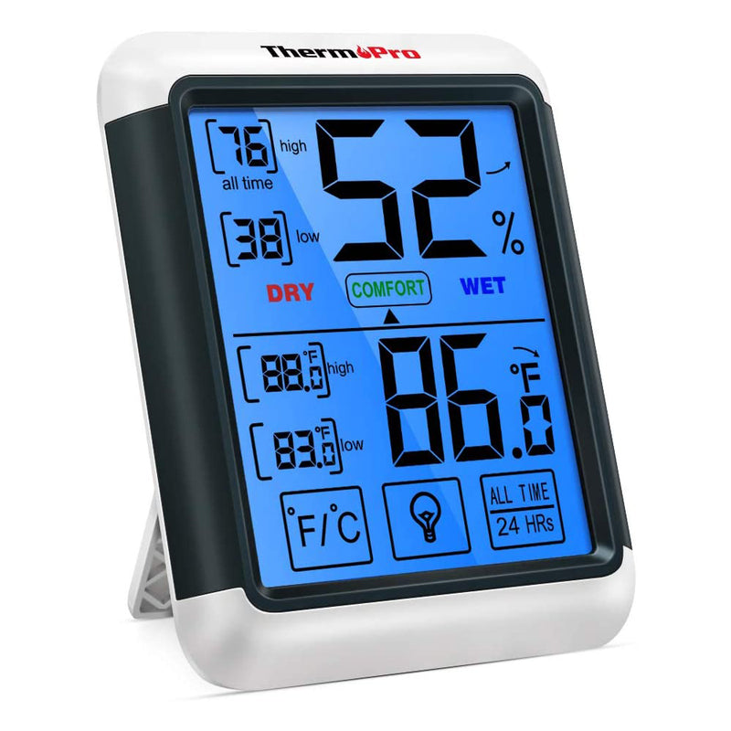 ThermoPro TP55 Thermometer&Humidity Gauge with Jumbo Touchscreen and Backlight