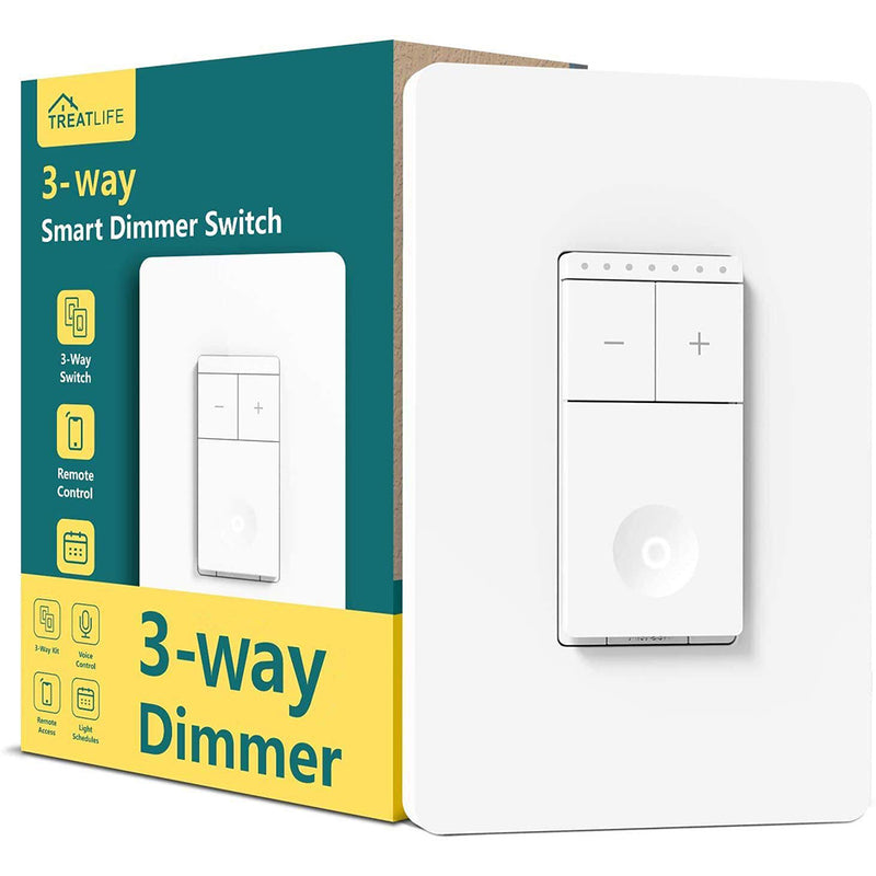 Treatlife  3 Way Smart Dimmer Switch Single Pole Smart Switch,WiFi Light Switch Remote Control