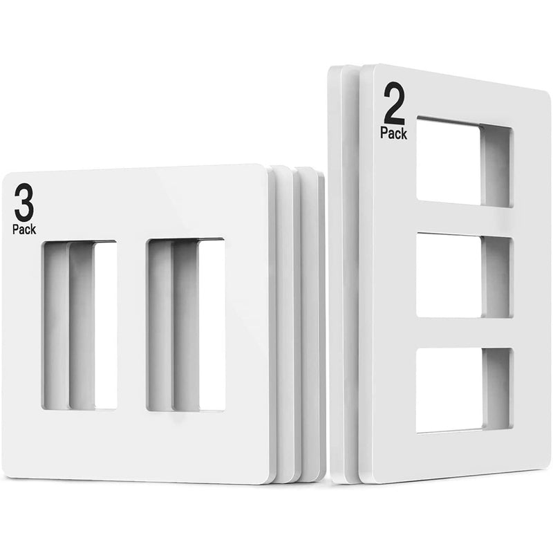 Treatlife Screwless Decorator Wall Plates, Standard Size 2-Gang/3-Gang Light Switch Plate, Outlet Covers