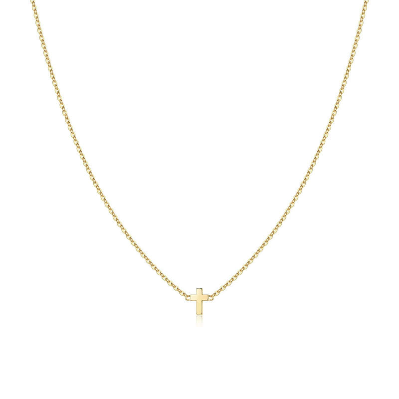 Turandoss Cross Necklace - 14K Gold Filled Small Cross Pendant  Cross Necklace