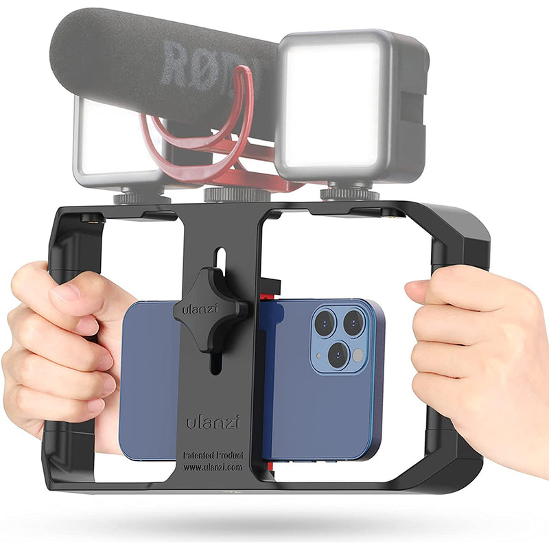 ULANZI U Rig Pro Smartphone Video Rig, Filmmaking Case, Phone Video Stabilizer Grip Tripod Mount