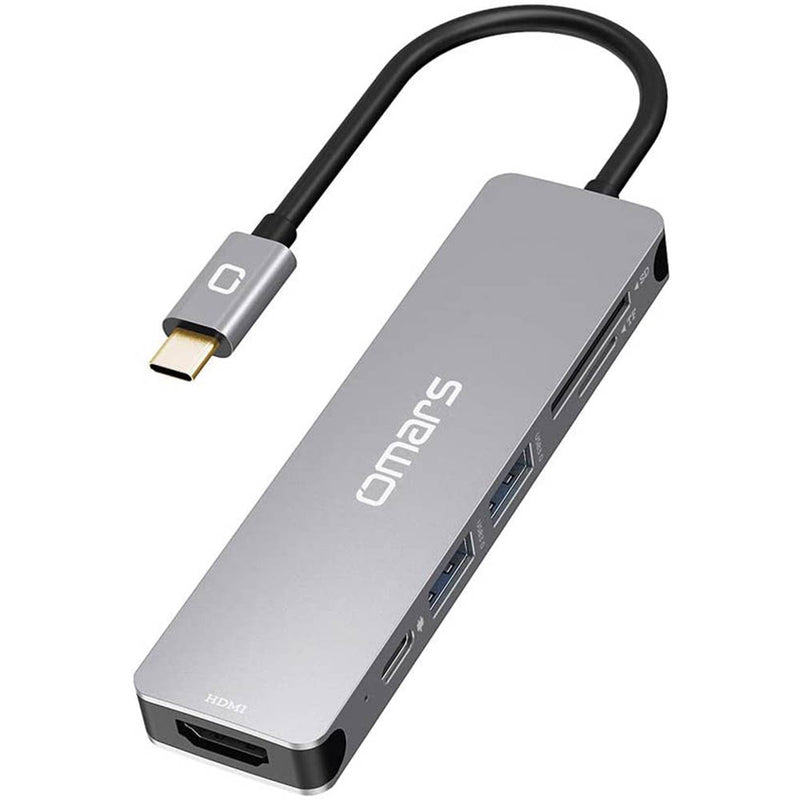 Omars USB C Hub HDMI, USB C Dongle MacBook Pro Adapters with 100W PD, 6 in 1 USB C Adapter