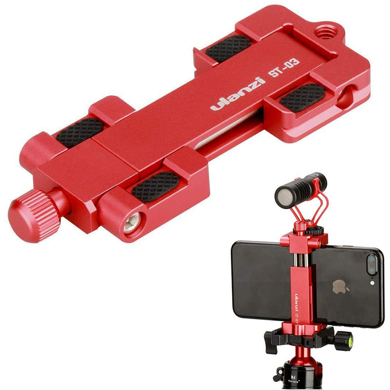 Ulanzi ST-03 Metal Smart Phone Tripod Mount with Cold Shoe Mount and Arca-Style Quick Release Plate