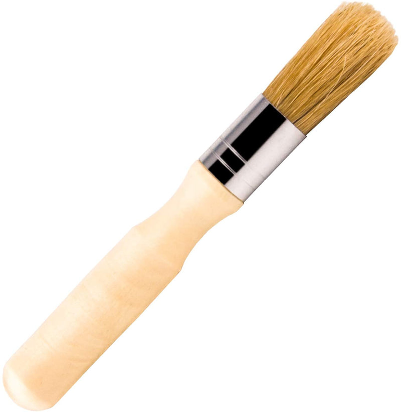VENCINK Glue Brush for Bookbinding,  Natural Bristle Wood Handle Round Wax Paint Brush Small Brush