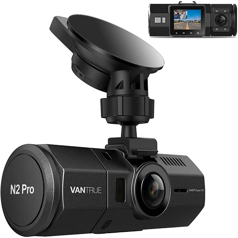 Vantrue N2 Pro Uber Dual 1080P Dash Cam, 2.5K 1440P Front Dash Cam, Front and Inside Car Dash Camera