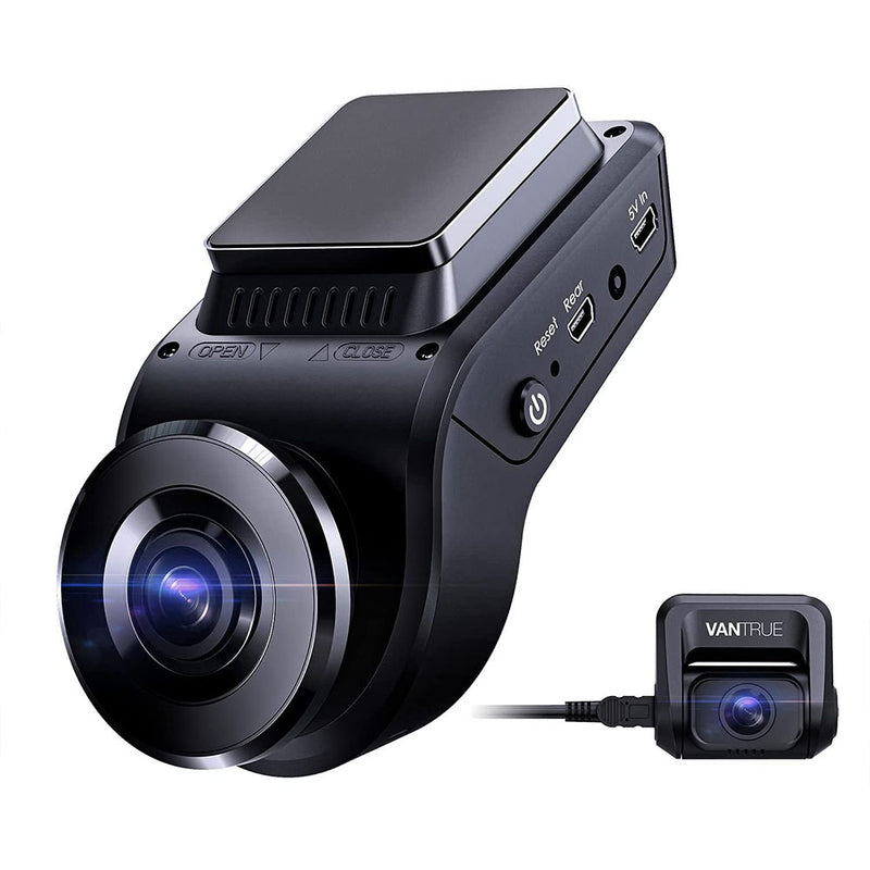 Vantrue S1 4k Hidden Dash Cam Built in GPS Speed, Dual 1080P Front and Rear Car Camera with 24/7 Parking Mode