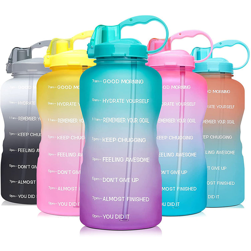 Venture Pal 64 OZ Water Bottle with Motivational Time Marker - Leakproof BPA Free Reusable Flip Top Water Bottle
