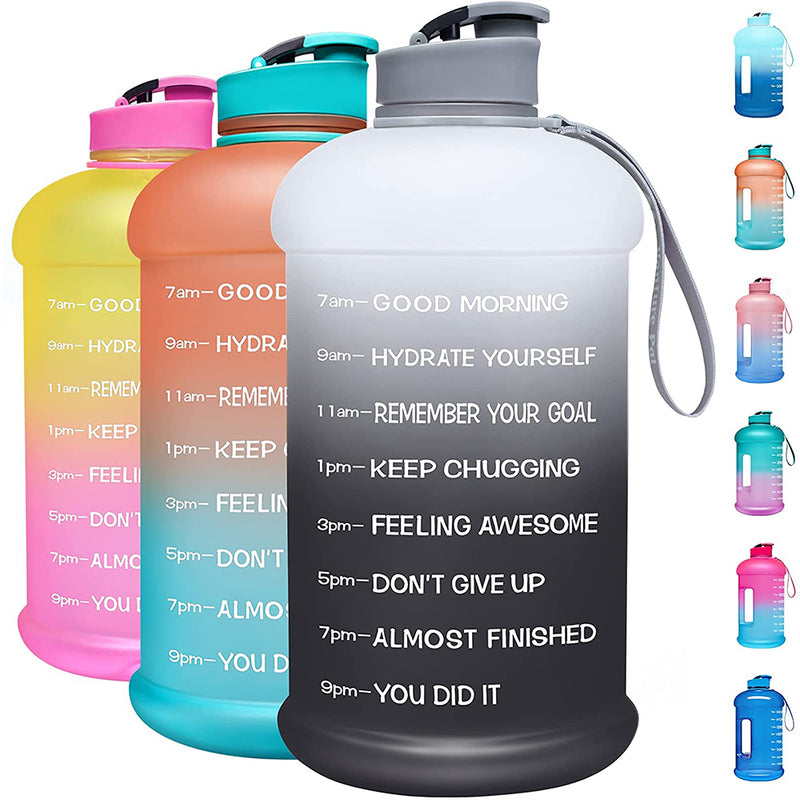 Venture Pal Motivational Water Bottle with Time Marker - 1 Gallon/ 128 Oz Reusable Water Jug with Handle