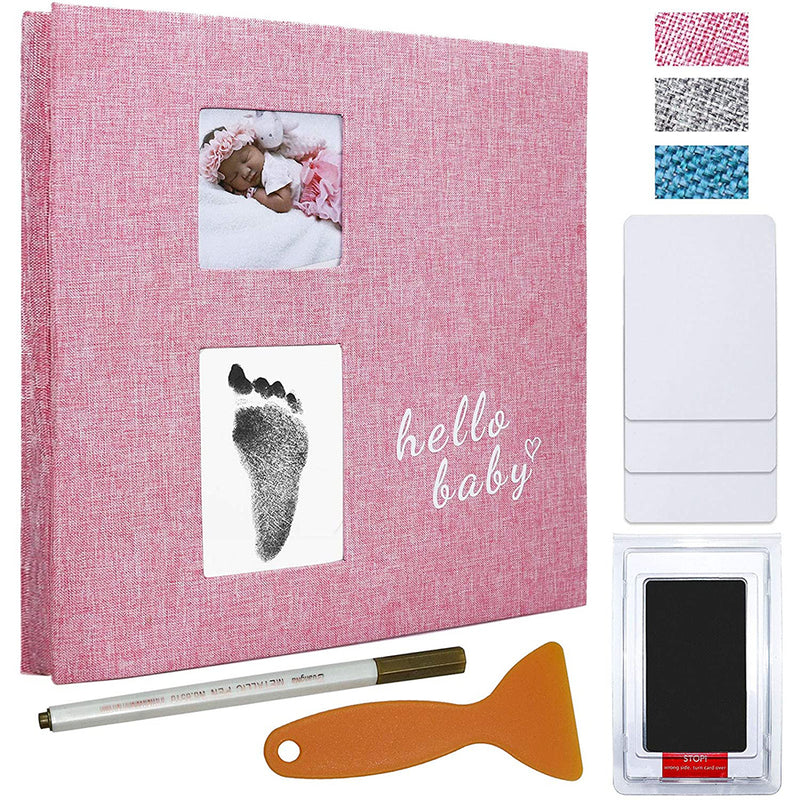 Vienrose Baby Photo Album 4x6 with Ink Pad Create Handprint and a Pen