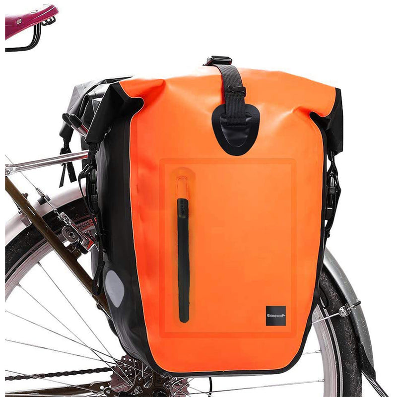 WATERFLY 25L Bike Bag Bike Pannier Bag Waterproof Bike Saddle Bag Extensible Bicycle Rear Seat Bag