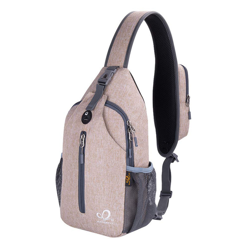 WATERFLY Crossbody Sling Backpack Sling Bag Travel Hiking Chest Bag Daypack