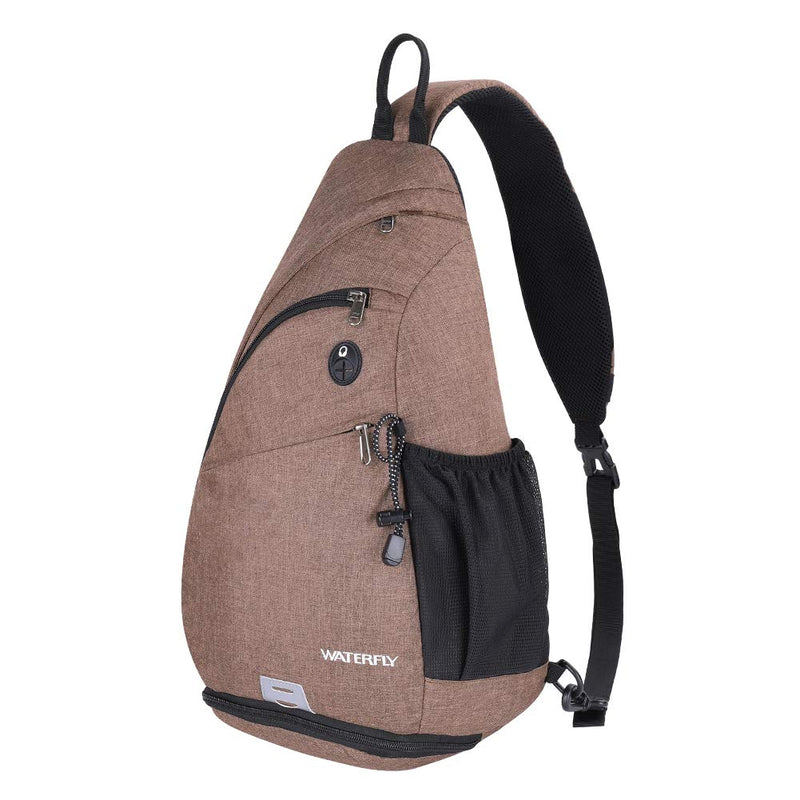 WATERFLY Sling Backpack Sling Bag Crossbody Daypack Casual Backpack Chest Bag Rucksack