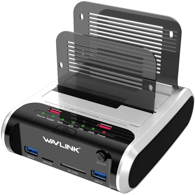 WAVLINK USB 3.0 to SATA Dual Bay External Hard Drive Docking Station with Offline Clone & UASP(6Gbps) Function