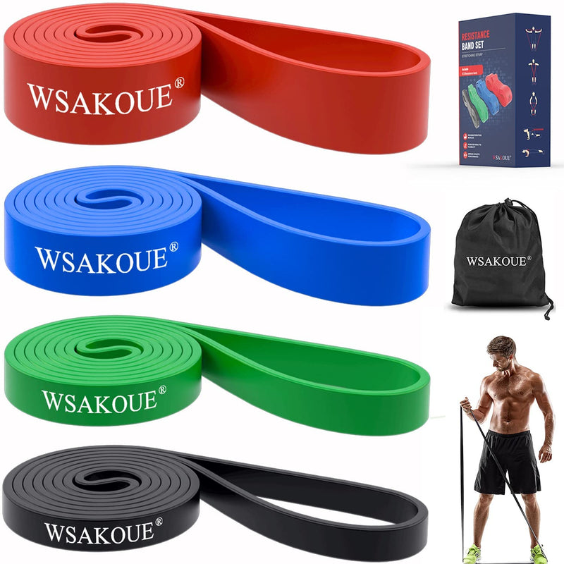 WSAKOUE Pull Up Assistance Bands, Resistance Bands Set,Exercise Bands Workout Bands for Working Out