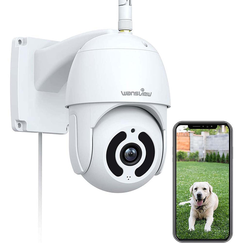 Wansview Security Camera Outdoor, 1080P Pan-Tilt Surveillance Waterproof WiFi Camera,Night Vision