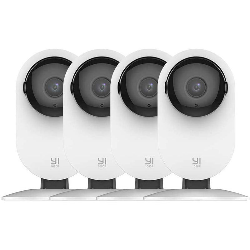 YI 4pc Security Home Camera, 1080p WiFi Smart Indoor Nanny IP Cam with Night Vision
