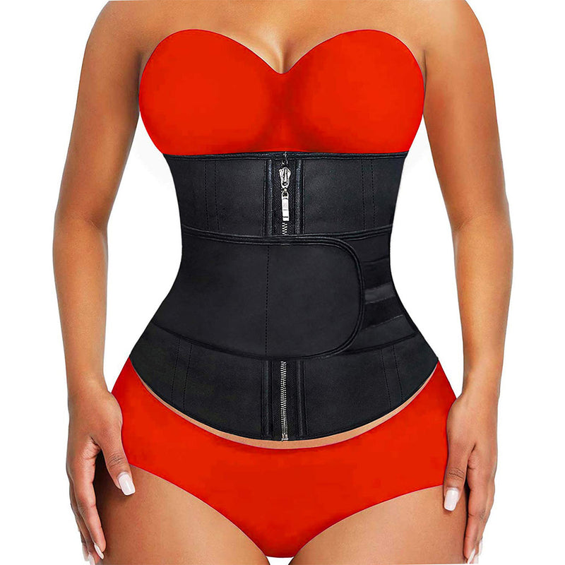 YIANNA Waist Trainer for Women Latex Underbust JSculpt Double Training Belt Workout Sport Girdle