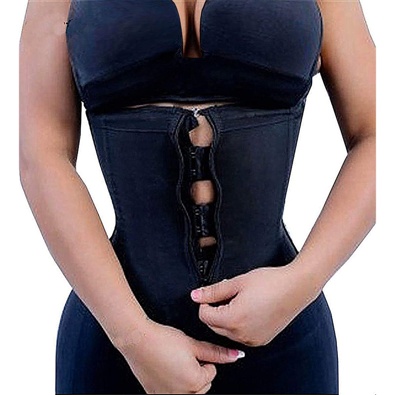 YIANNA Women Latex Underbust Waist Training Corsets/Cincher Zip&Hook Hourglass Body Shaper