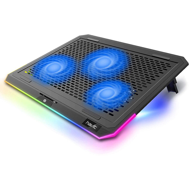Havit RGB Laptop Cooling Pad for 15.6-17 Inch Laptop with 3 Quiet Fans and Touch Control