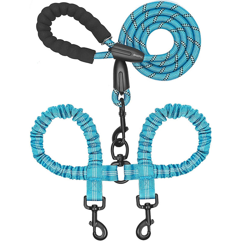 iYoShop Dual Dog Leash, 360 Swivel No Tangle Double Dog Training Leash