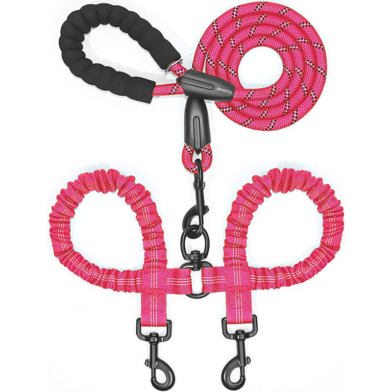 iYoShop Dual Dog Leash, 360 Swivel No Tangle Double Dog Training Leash