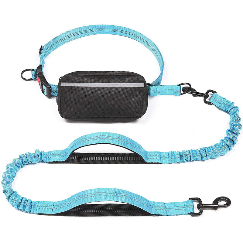 iYoShop Hands Free Dog Leash with Zipper Pouch, Dual Padded Handles