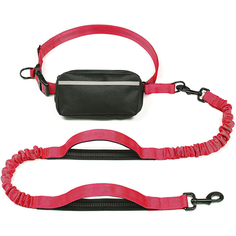 iYoShop Hands Free Dog Leash with Zipper Pouch, Dual Padded Handles